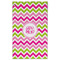 Pink & Green Chevron Golf Towel - Front (Large)