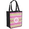 Pink & Green Chevron Grocery Bag (Personalized)