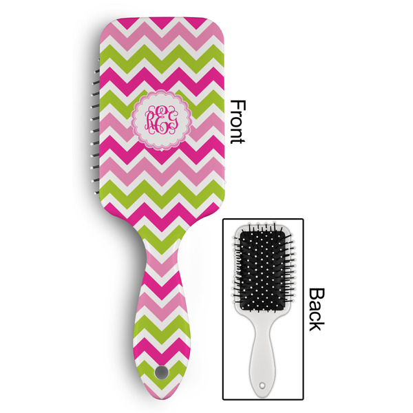 Pink & Green Chevron Hair Brush - Approval