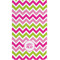 Pink & Green Chevron Hand Towel (Personalized)