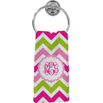 Pink & Green Chevron Hand Towel - Full Print (Personalized)