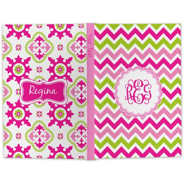 Pink & Green Chevron Hard Cover Journal - Apvl