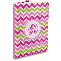 Pink & Green Chevron Hardbound Journal (Personalized)