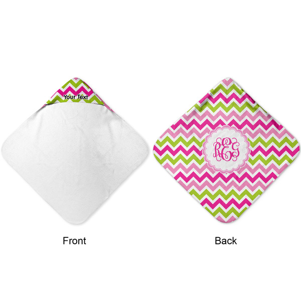 Pink & Green Chevron Hooded Baby Towel- Approval