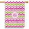 Pink & Green Chevron House Flags - Single Sided - PARENT MAIN