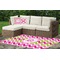 Pink & Green Chevron Indoor / Outdoor Rug - Custom Size w/ Monogram