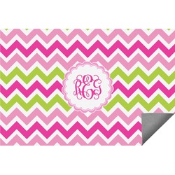 Pink & Green Chevron Indoor / Outdoor Rug - 3'x5' (Personalized)