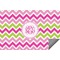 Pink & Green Chevron Indoor / Outdoor Rug - 3'x5' (Personalized)