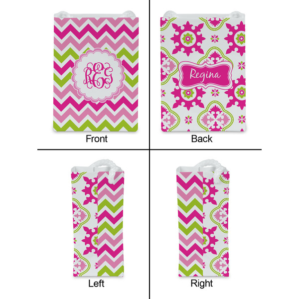 Pink & Green Chevron Jewelry Gift Bag - Gloss - Approval