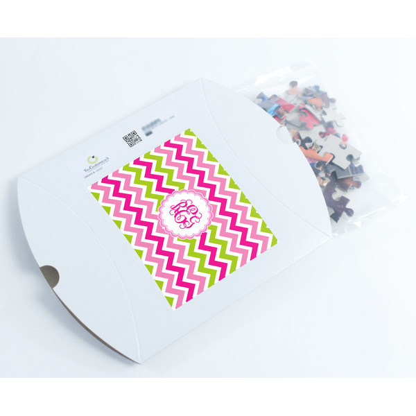 Pink & Green Chevron Jigsaw Puzzle 110 Piece - Box