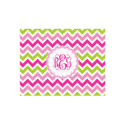 Pink & Green Chevron 252 pc Jigsaw Puzzle (Personalized)