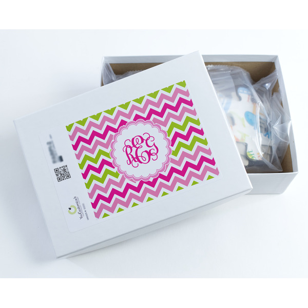 Pink & Green Chevron Jigsaw Puzzle 30 Piece - Box
