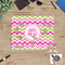 Pink & Green Chevron Jigsaw Puzzle 500 Piece - In Context