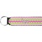 Pink & Green Chevron Keychain Fob (Personalized)