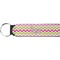 Pink & Green Chevron Neoprene Keychain Fob (Personalized)