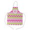 Pink & Green Chevron Kid's Apron w/ Monogram