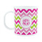 Pink & Green Chevron Plastic Kids Mug (Personalized)