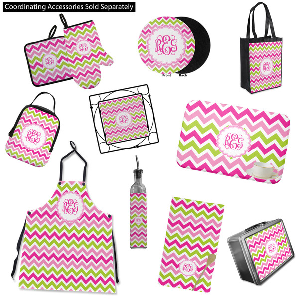 Pink & Green Chevron Kitchen Accessories & Decor