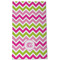 Pink & Green Chevron Kitchen Towel - Poly Cotton - Full Front