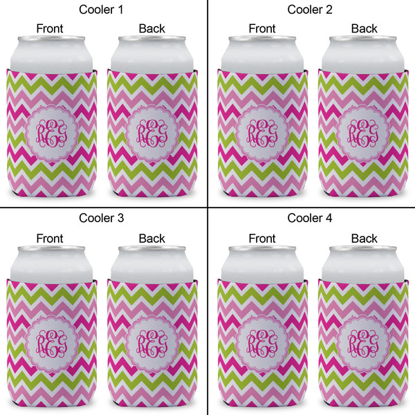 Pink & Green Chevron Can Sleeve (Approval)