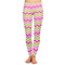 Pink & Green Chevron Ladies Leggings - Large