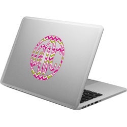 Pink & Green Chevron Laptop Decal (Personalized)