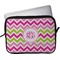 Pink & Green Chevron Laptop Sleeve / Case (Personalized)
