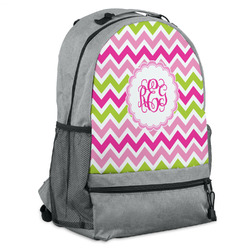Pink & Green Chevron Backpack (Personalized)