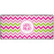 Pink & Green Chevron Gaming Mouse Pad (Personalized)