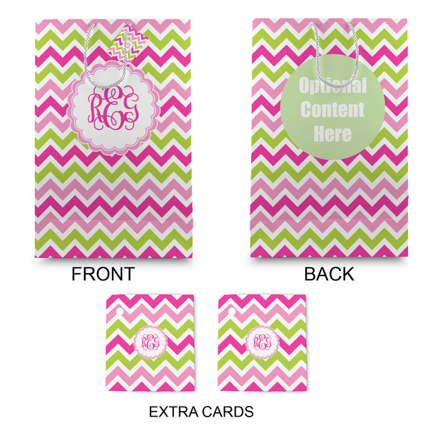 Pink & Green Chevron Large Gift Bag - Approval