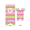 Pink & Green Chevron Large Phone Stand - Front & Back