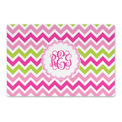 Pink & Green Chevron Large Rectangle Car Magnet (Personalized)