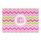 Pink & Green Chevron Large Rectangle Car Magnet (Personalized)