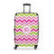 Pink & Green Chevron Large Travel Bag - With Handle