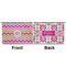 Pink & Green Chevron Large Zipper Pouch Approval (Front and Back)