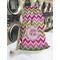 Pink & Green Chevron Laundry Bag in Laundromat