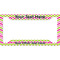 Pink & Green Chevron License Plate Frame - Style A