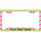 Pink & Green Chevron License Plate Frame - Style C