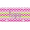 Pink & Green Chevron Front License Plate (Personalized)