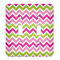 Pink & Green Chevron Light Switch Cover (2 Toggle Plate)