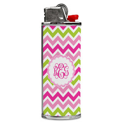 Pink & Green Chevron Case for BIC Lighters (Personalized)