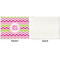 Pink & Green Chevron Linen Placemat - APPROVAL Single (single sided)