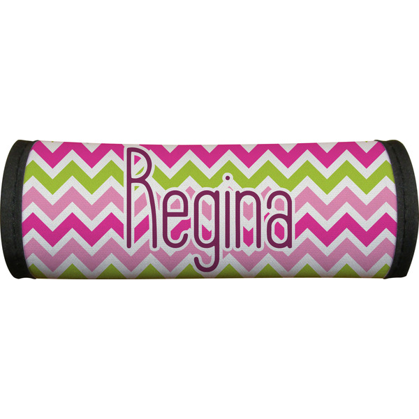 Pink & Green Chevron Luggage Handle Wrap