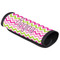 Pink & Green Chevron Luggage Handle Cover (Personalized)