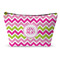Pink & Green Chevron Structured Accessory Purse (Front)