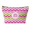 Pink & Green Chevron Makeup Bag (Personalized)