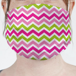 Pink & Green Chevron Face Mask Cover (Personalized)