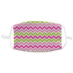 Pink & Green Chevron Adult Cloth Face Mask - XLarge