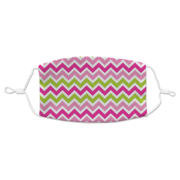 Custom Pink & Green Chevron Adult Cloth Face Mask