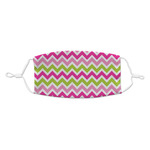 Pink & Green Chevron Kid's Cloth Face Mask - Standard